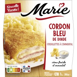 Cordon bleu de dinde et coquillettes au fromage 280g