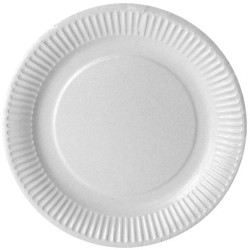 Assiettes Blanches en Carton 18cm x50
