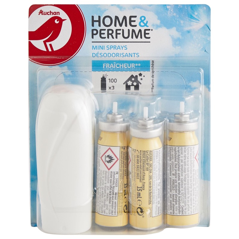 Mini Spray Désodorisant Fraîcheur x3