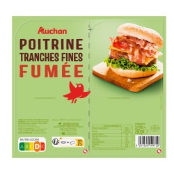 Poitrine fumée tranches fines 2x100g