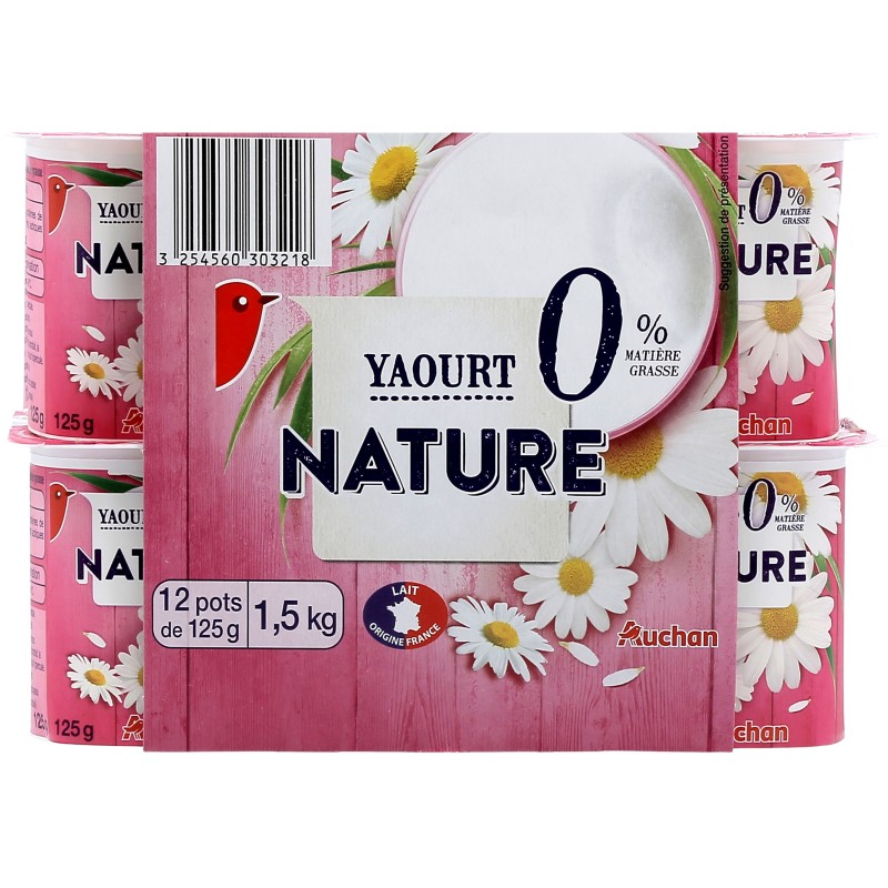 Yaourt Nature 0%MG 12x125g
