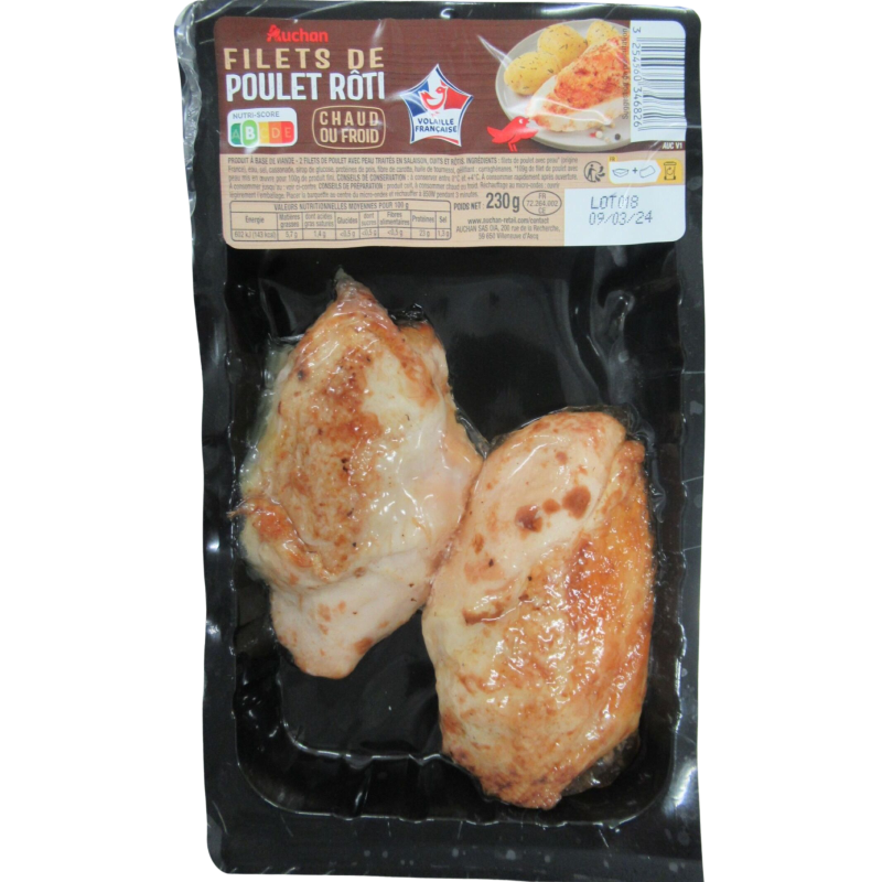 Filets de Poulet Rôti x2 230g