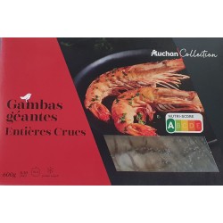 Gambas géantes sauvages entières crues x8-10pièces 600g