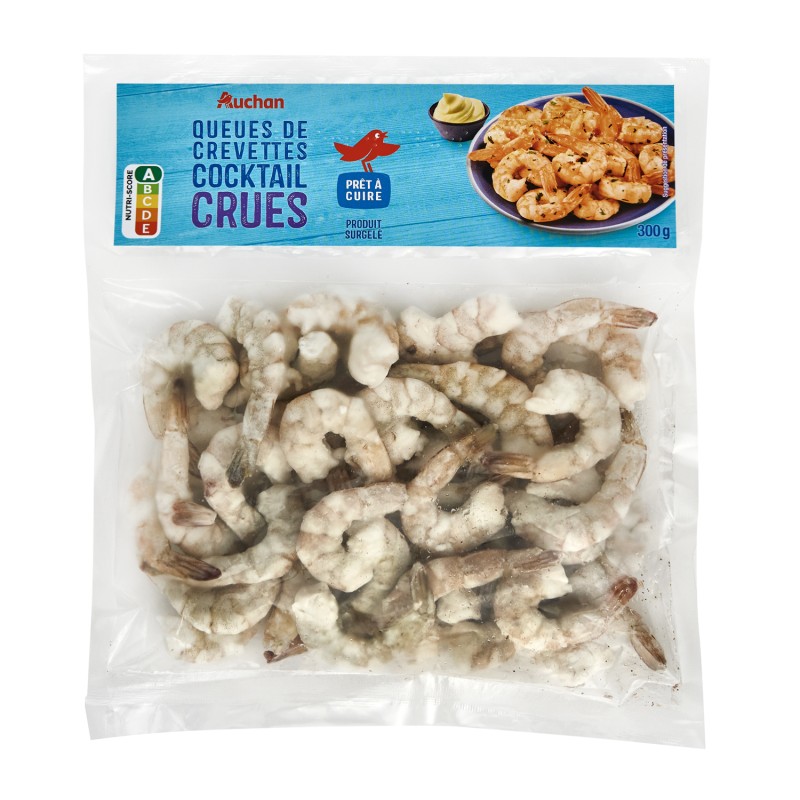 Queues de Crevettes Cocktail Crues 300g