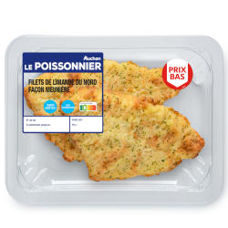 Filets de limande meunière panés sans arête 200g