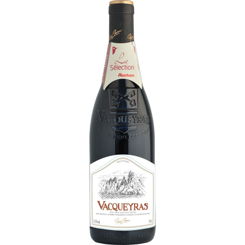 Vin rouge vacqueyras 13.5% 75cl