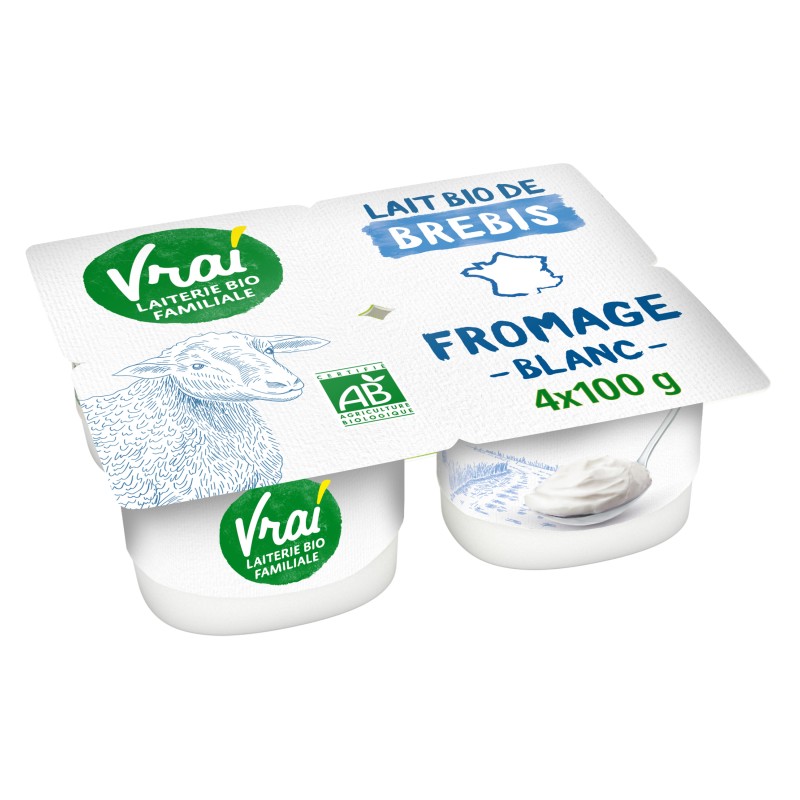 Bio Fromage Blanc Lait de Brebis 4x100g