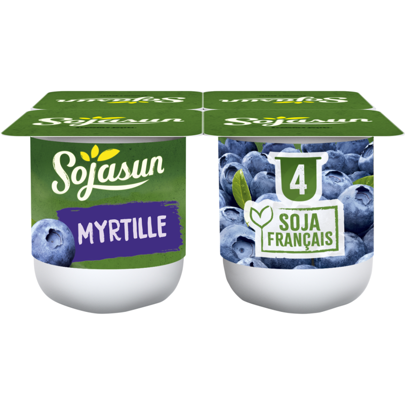 Dessert végétal au soja et myrtille 4x100g