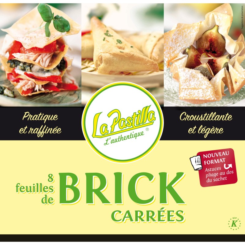 Feuilles de Brick Carrées Croustillantes et Légères 128g