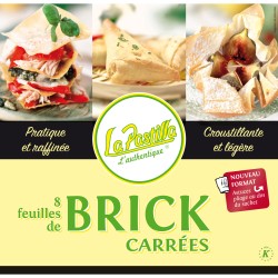 Feuilles de Brick Carrées Croustillantes et Légères 128g