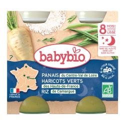 Panais Haricots Verts Riz dès 8 mois 2x200g
