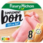 Simplement Bon Jambon Cuit -25% de Sel x8 280g