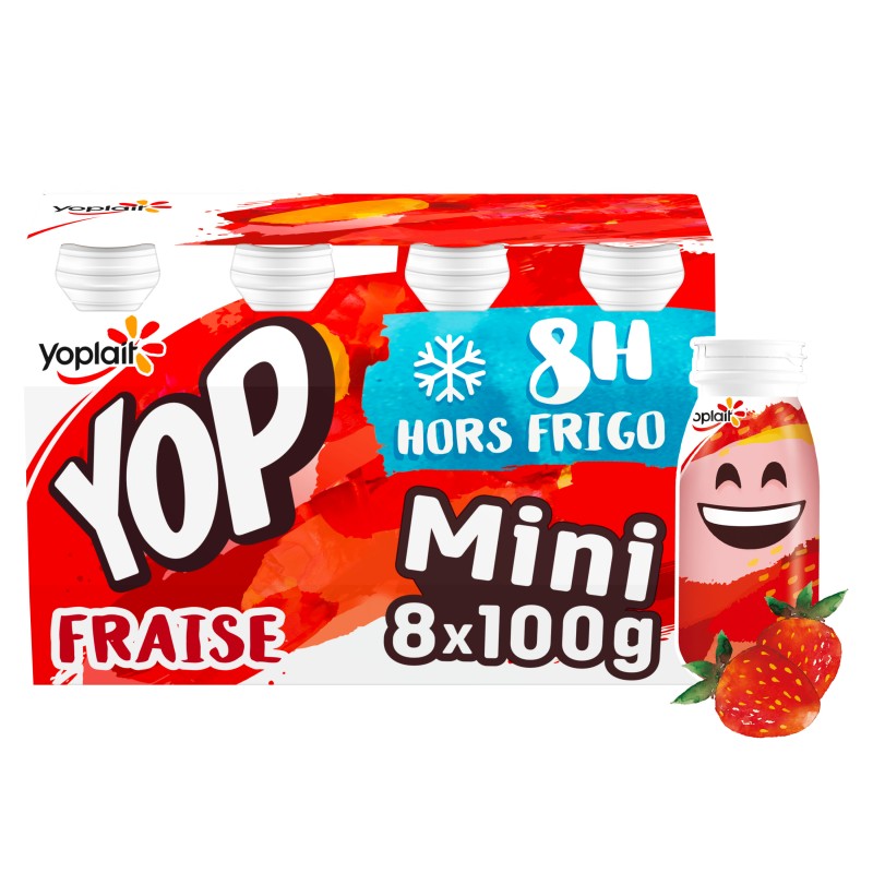 Mini Yop Fraise 8x100g