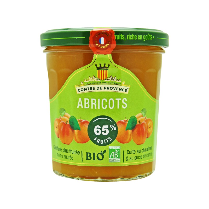Confiture d'abricots bio 350g