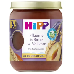 Compote de prune et poire et céréales complètes bio dès 6 mois 160g