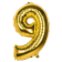 Ballon Couleur Or Chiffre 9 36cm