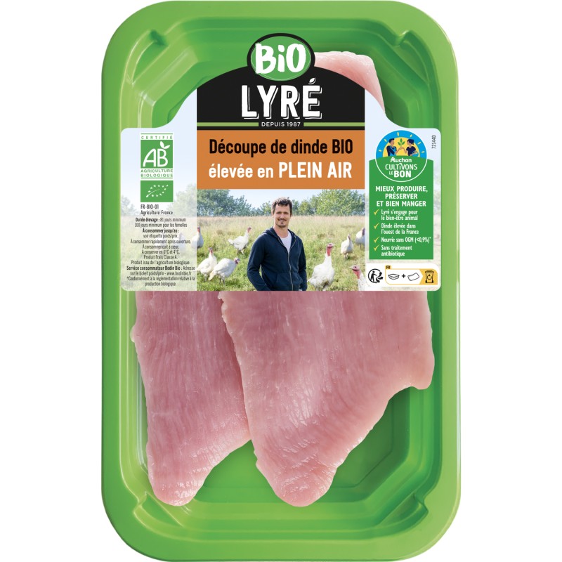 CULTIVONS LE BON Bio Escalope de Dinde x2 250g
