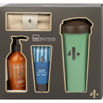 Coffret homme Gel Douche + Nettoyant Visage + Flacon + Serviettes