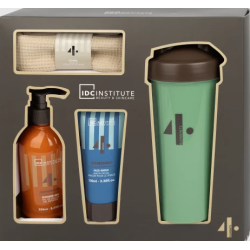 Coffret homme Gel Douche + Nettoyant Visage + Flacon + Serviettes