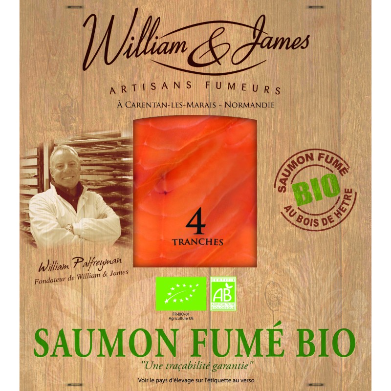 Bio Saumon fumé 4 tranches 100g