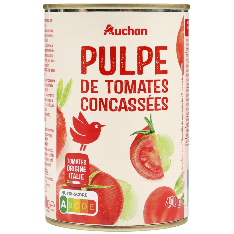 Pulpe de tomates concassées 400g