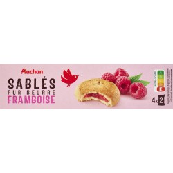 Biscuits sablés saveur framboise x8 100g