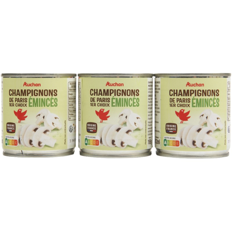 Champignons emincés 3x115g