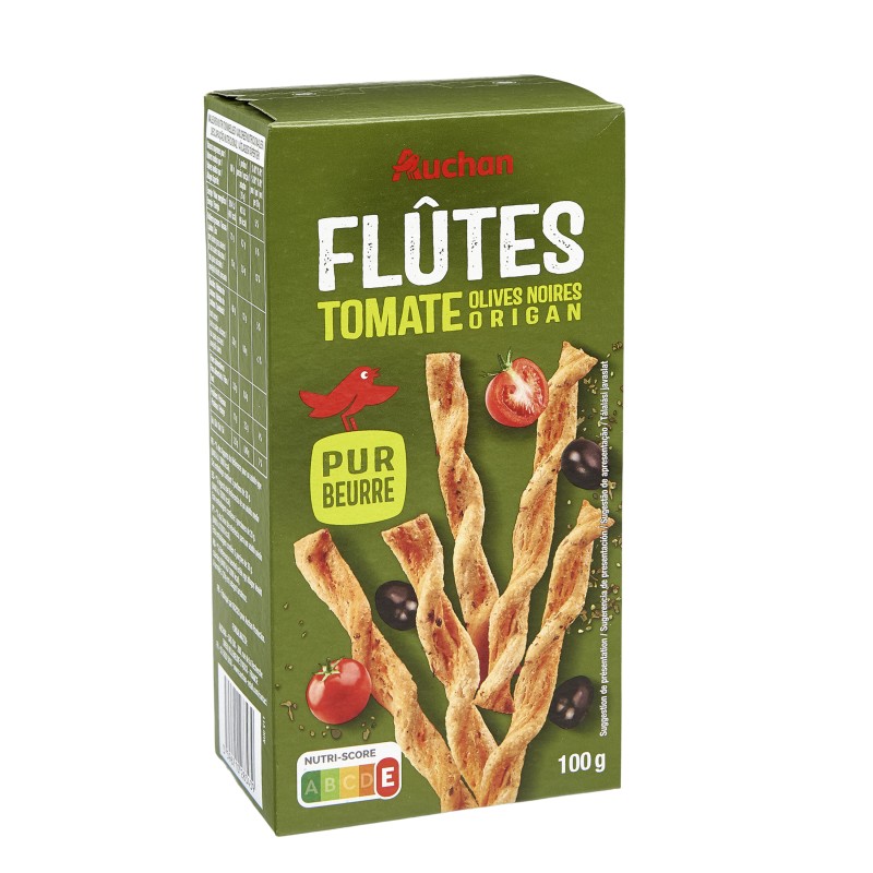 Flûtes Tomate Olive Origan 100g