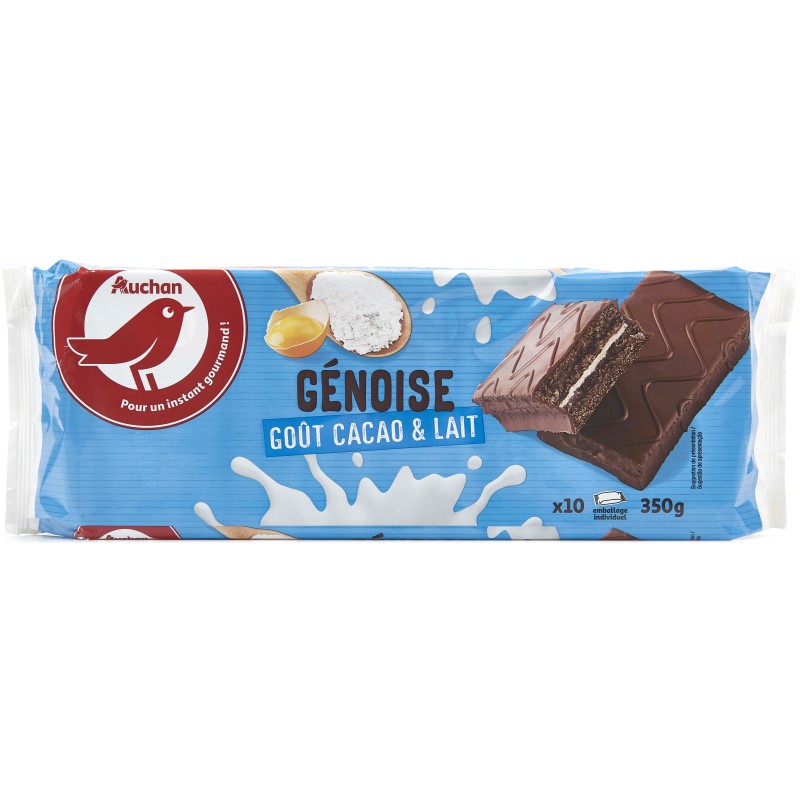 Génoise au Lait et Cacao x10 350g