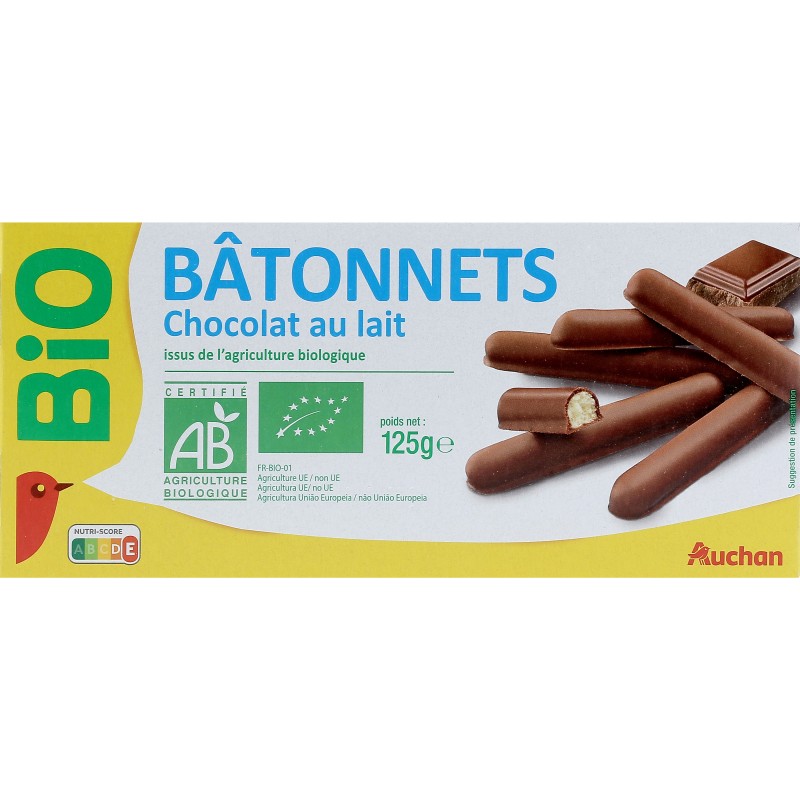 Bâtonnets Chocolat au Lait 125g