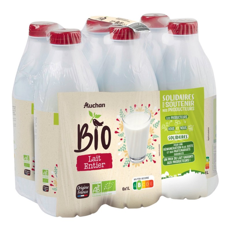 CULTIVONS LE BON Lait entier UHT 6x1l