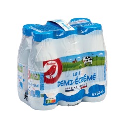 Lait demi-écrémé UHT 6x50cl