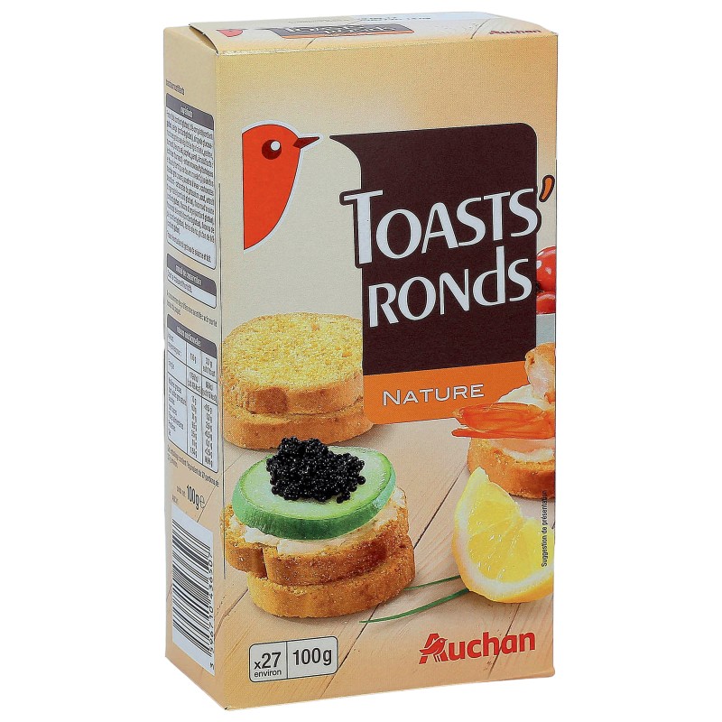 Toast ronds nature x27 100g