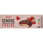 Génoise Chocolat Noir Saveur Fraise x12 150g