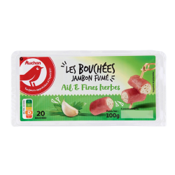 Bouchées jambon fumé avec ail et fines herbes x20 100g