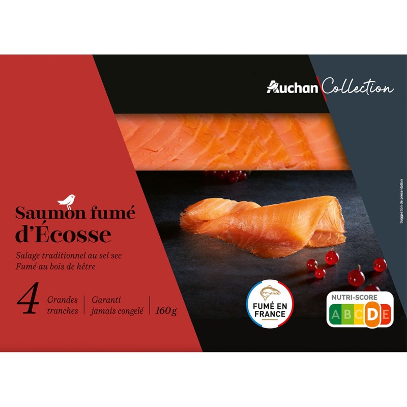CULTIVONS LE BON Saumon d'Ecosse fumé au bois d'hêtre 4 tranches 160g