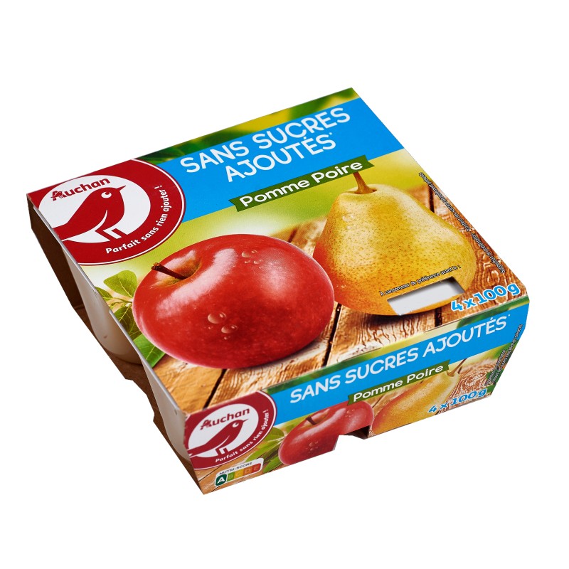 Compote pomme poire sans sucres ajoutés 4x100g