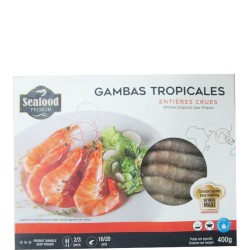 Gambas Tropicales Entières Crues 400g