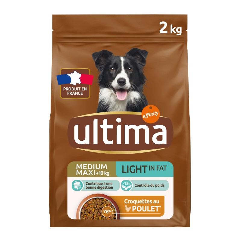 Ultimas Croquettes light saveur poulet et agneau 2kg