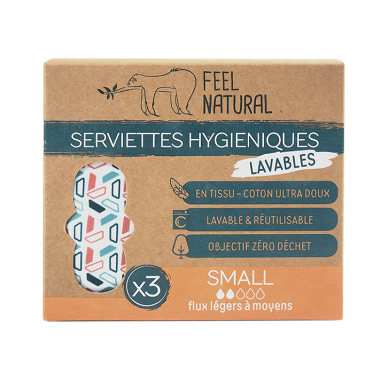 Serviettes hygiéniques lavables & réutilisables small x3