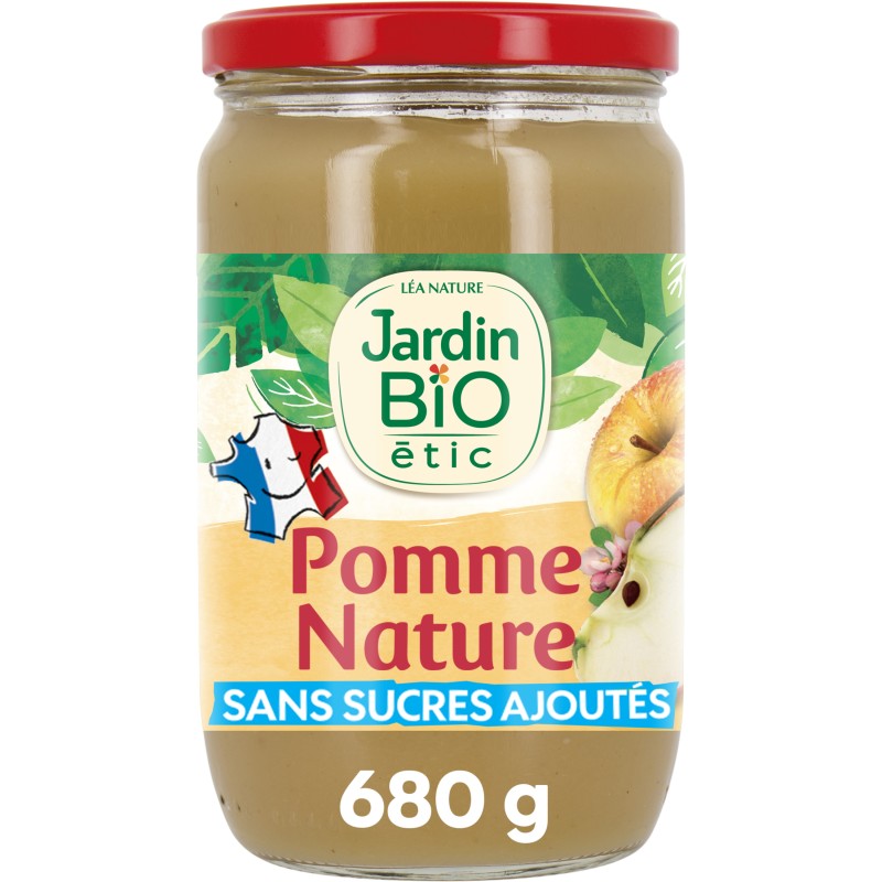 Compote de pomme nature sans sucre ajoutés 680g