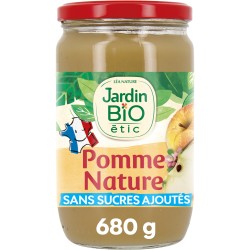Compote de pomme nature sans sucre ajoutés 680g