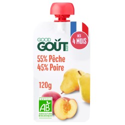 Bio Gourde pêche poire dès 4 mois 120g