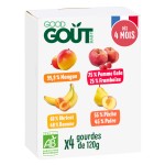 Bio Gourdes dessert multifruits dès 4 mois 4x120g