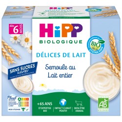 Bio Semoule au lait entier dès 6 mois 4x100g