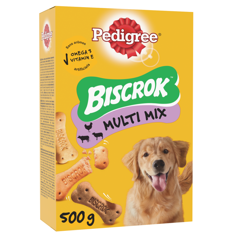 Biscuits biscrok multi mix pour chien 500g