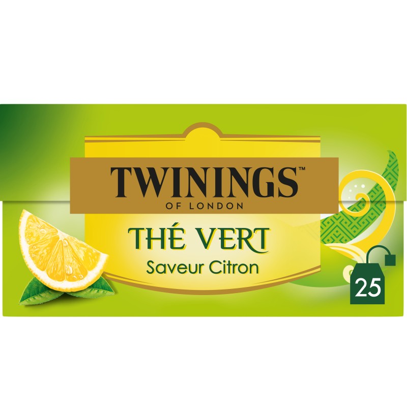 Thé vert saveur citron x25
