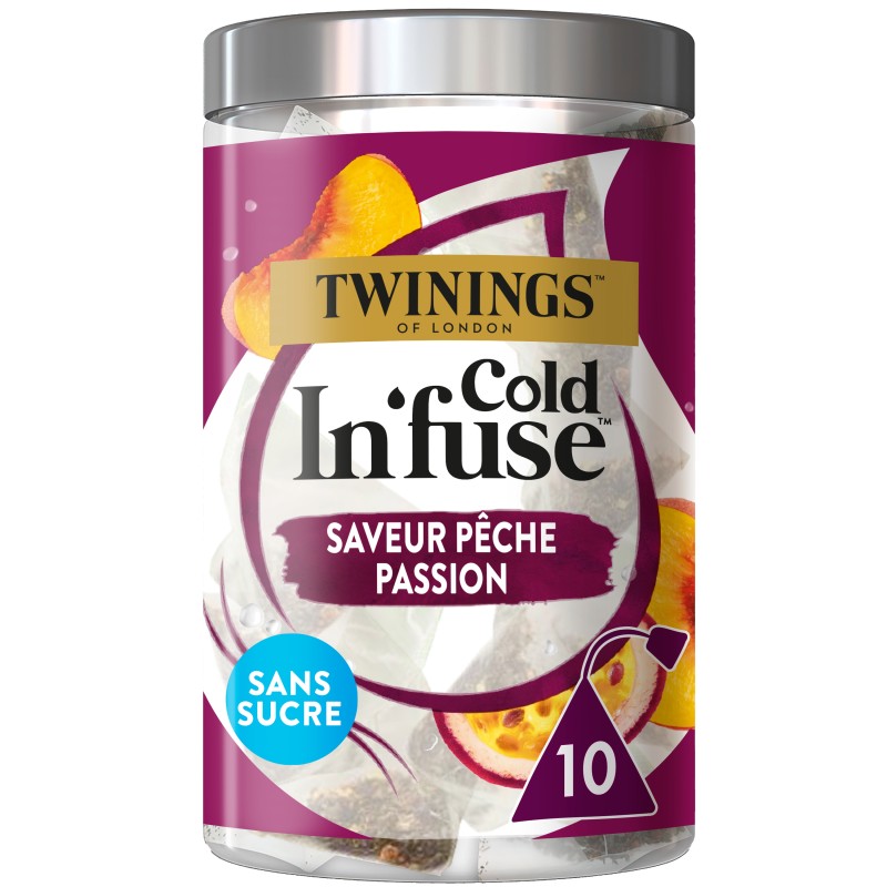 Infusion froide cold in'fuse saveur pêche passion x10