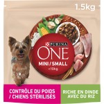 Croquettes allégée à la dinde et riz pour petit chiens 1.5kg