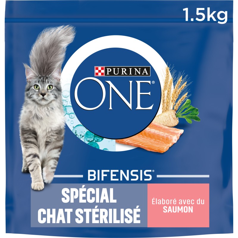 Croquettes Spécial Chat Stérilisé au Saumon 1.5kg